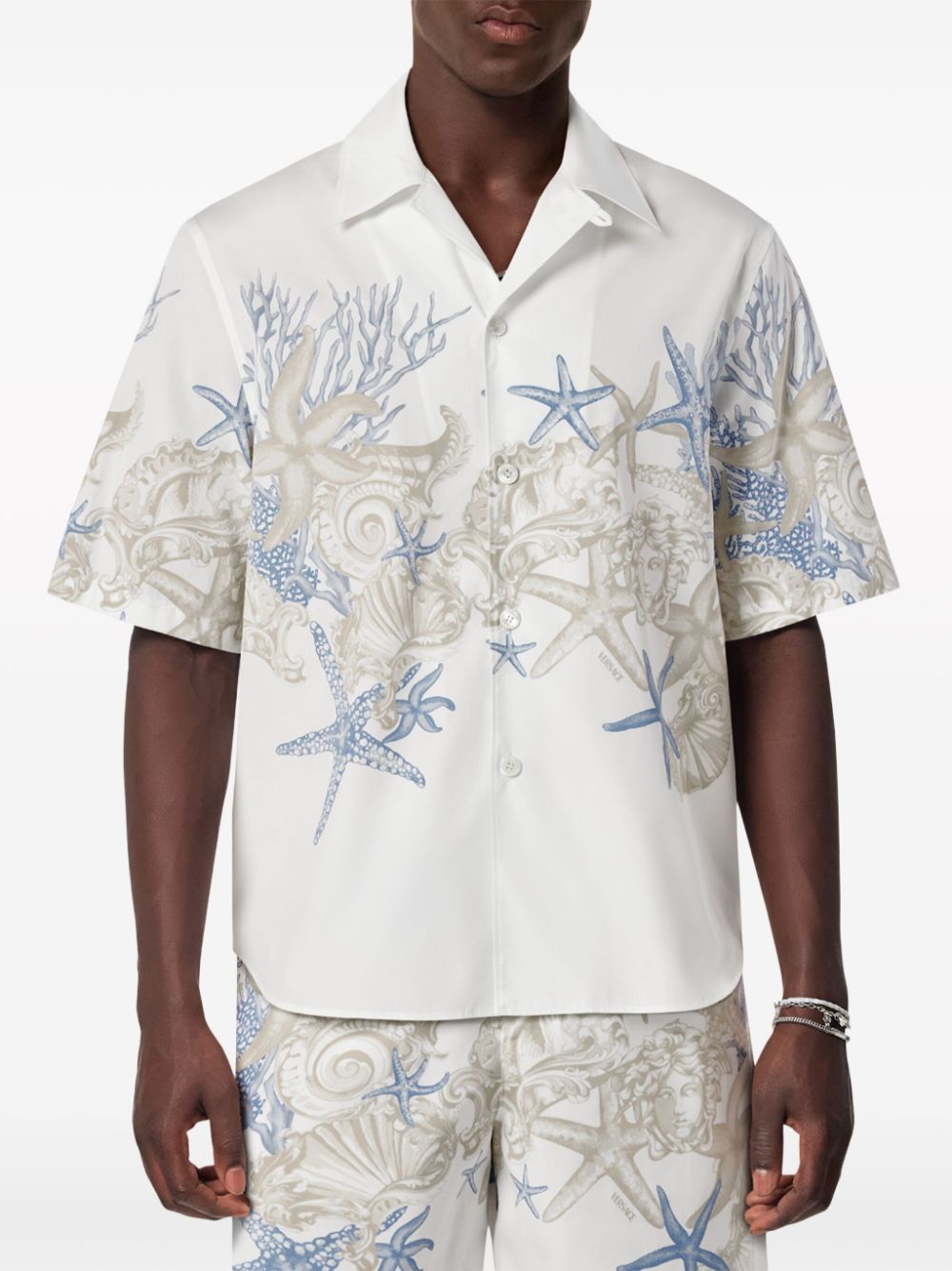 Versace Versace Barocco Sea Print Cotton Button Up Down Shirt Size US XL / EU 56 / 4 - 3 Thumbnail