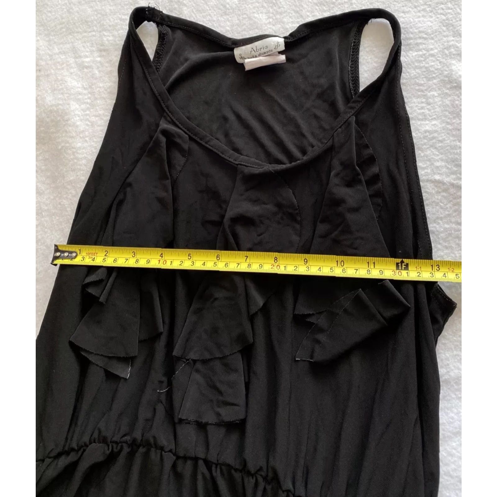 Vintage Abria Sleeveless Dress Black Midi L Women V-Neck Strappy Sleeve Pullover Elastic Waist Casual / 18-33 Regular Size L / US 10 / IT 46 - 4 Thumbnail