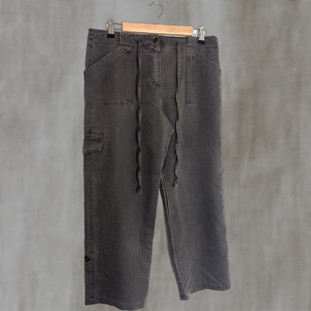 Sandro Sandro Womens Size 10 Brown Capri Cargo Pants Viscose Blend 32x26 Size 32" / US 10 / IT 46 - 1 Thumbnail