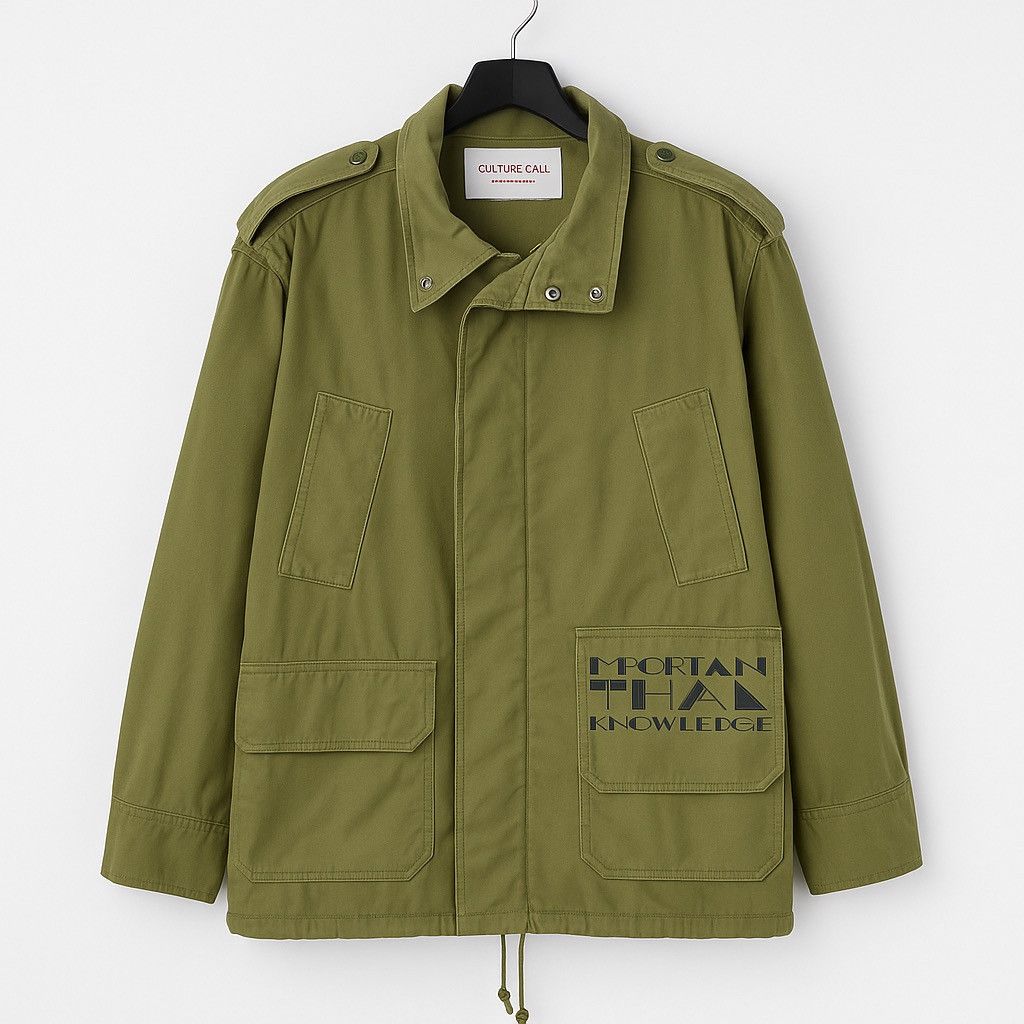 Japanese Brand Culture Call Military-Style Khaki Field Jacket – Oversized Size US M / EU 48-50 / 2 - 1 Thumbnail