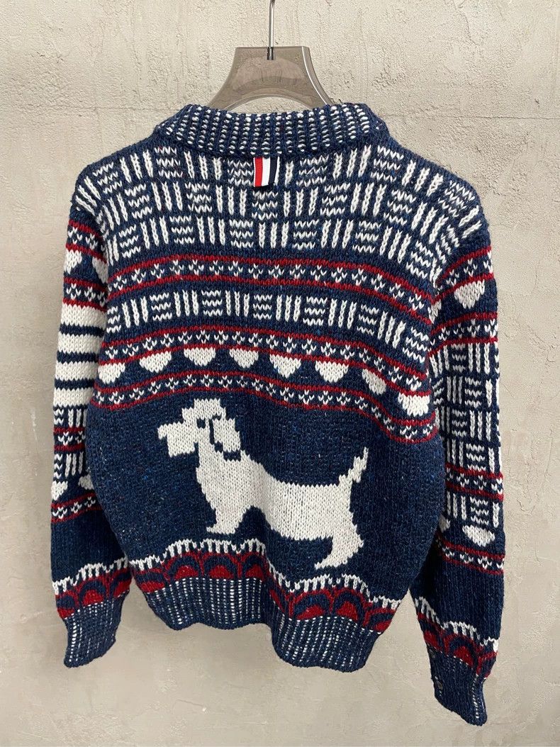 Thom Browne Thom browne Dark blue red striped puppy wool horsehair roun Size US S / EU 44-46 / 1 - 4 Thumbnail
