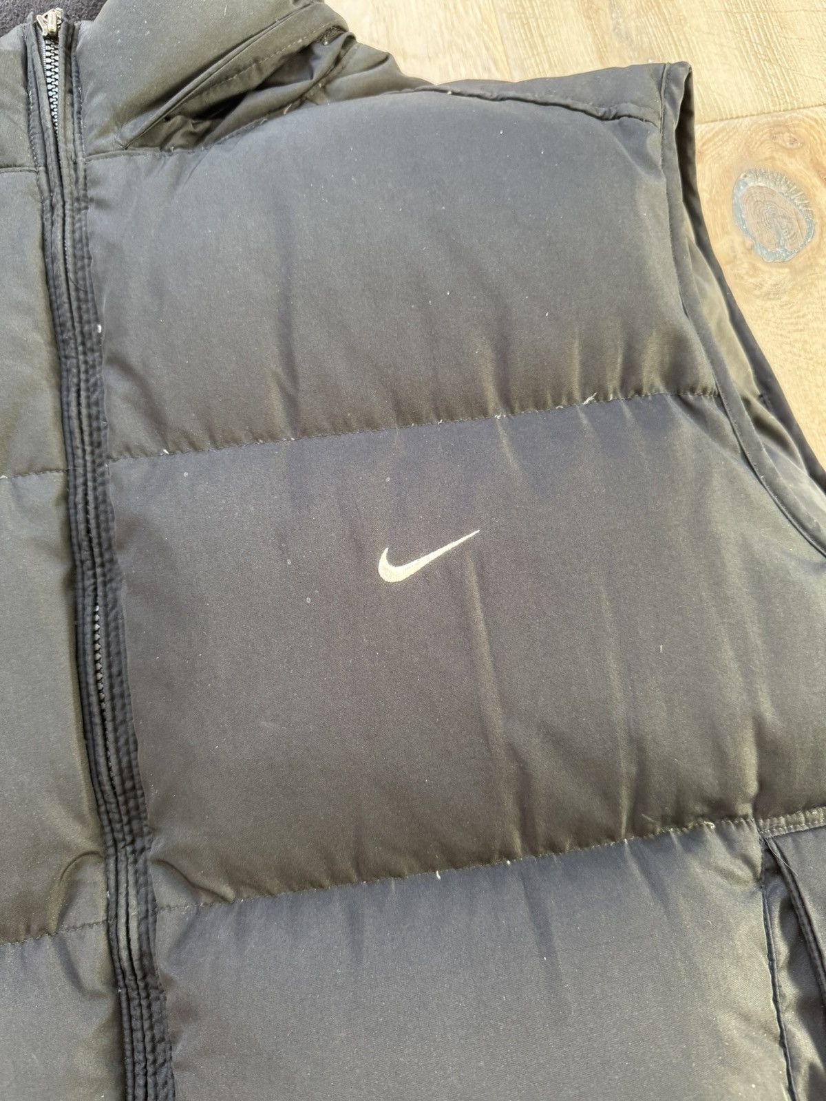 Nike × Vintage Vintage 00s Nike Down Puffer Vest⚫️ Size US XL / EU 56 / 4 - 2 Thumbnail