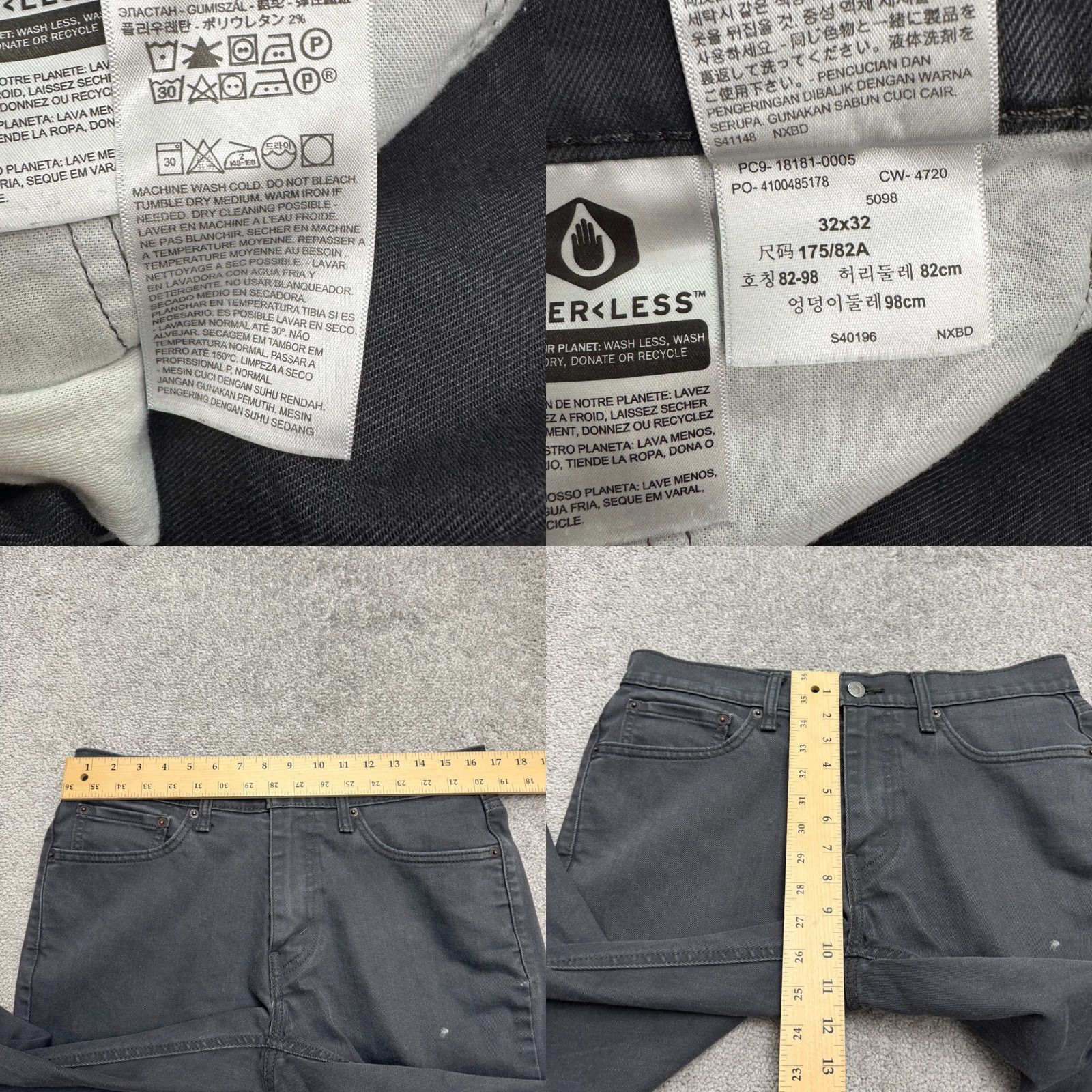 Levi's VINTAGE Levi's 541 Athletic Fit Taper Jeans Mens 32x32 Charcoal Gray Cotton Blend Denim City Grunge Mens Size US 32 / EU 48 - 9 Thumbnail