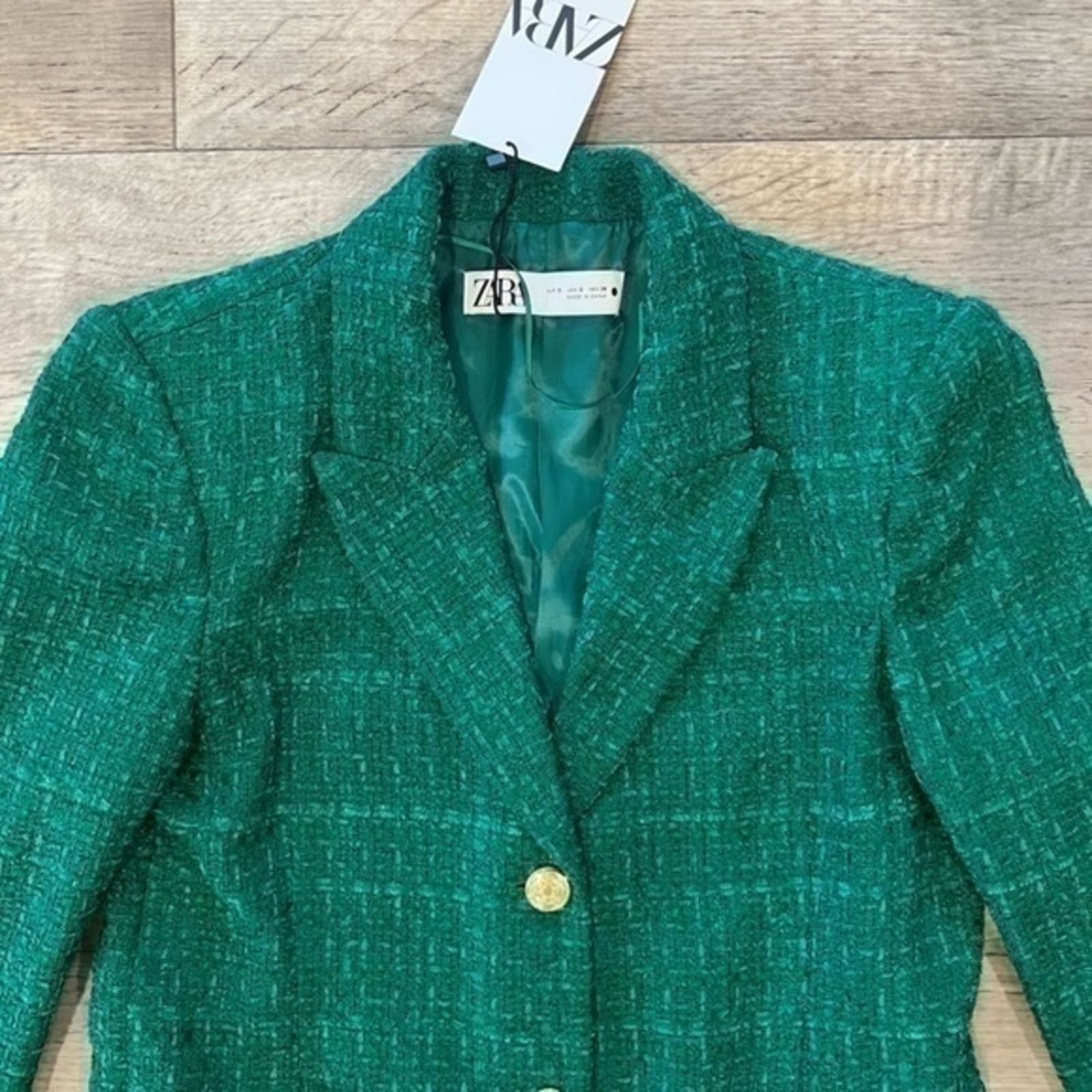 Zara ZARA BLOGGER FAVE!!! Blazer with Contrast Buttons NWT Size S / US 4 / IT 40 - 22 Thumbnail