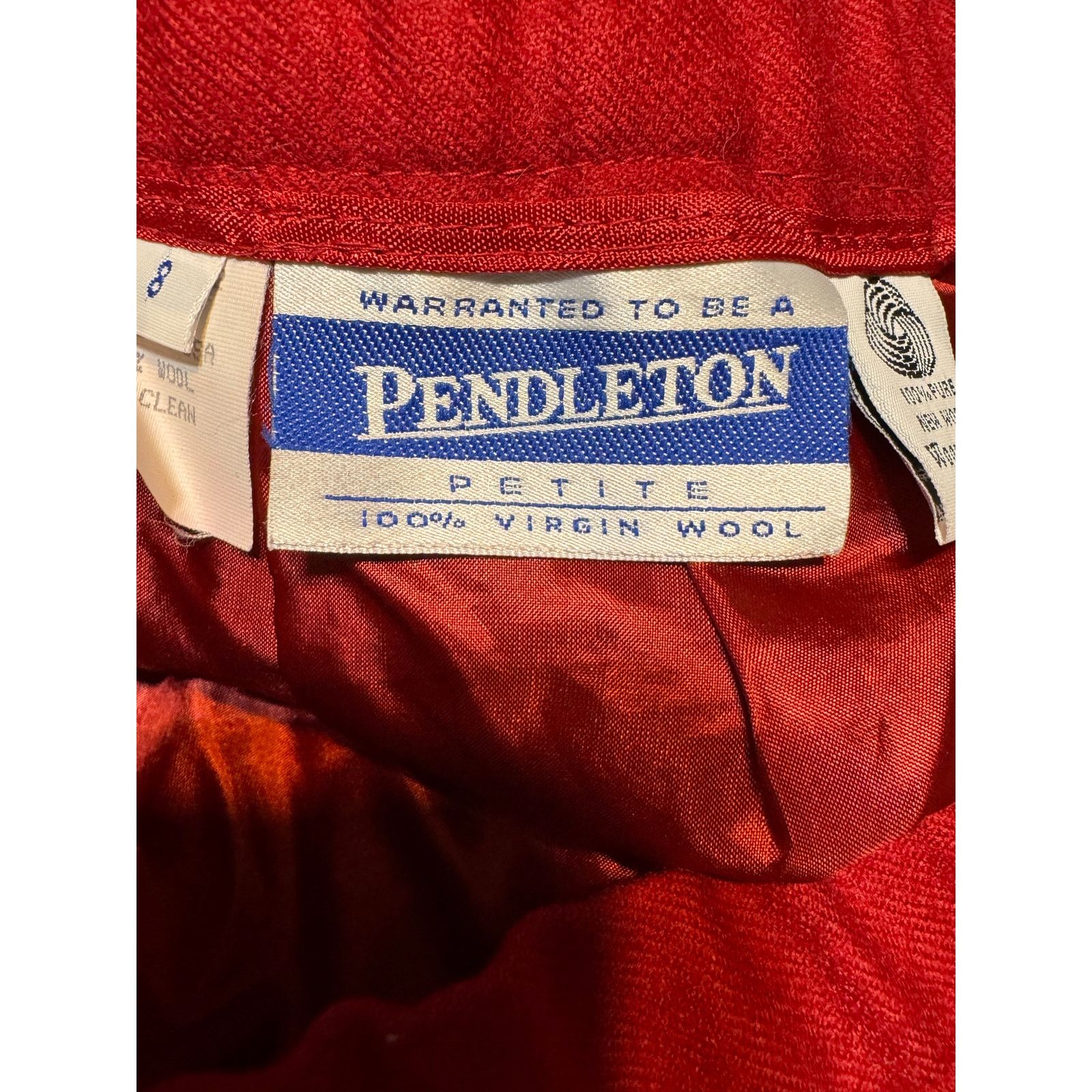 Pendleton Pendleton Skirt Womens Size 8 Petite Virgin Wool Red Size 30" / US 8 / IT 44 - 5 Thumbnail