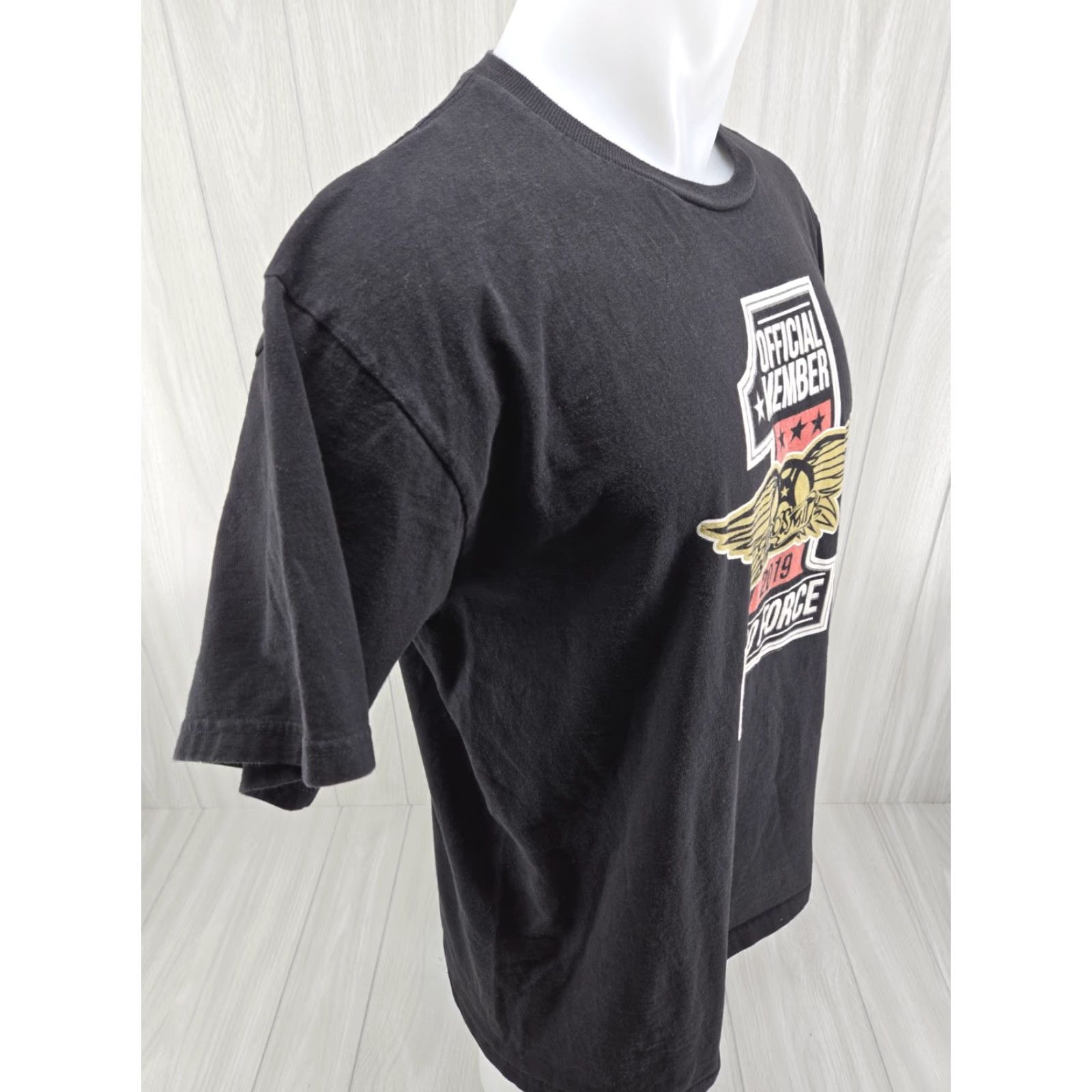 Tultex VINTAGE Aerosmith T-Shirt Aero Force One Fan Club 2019 Black Large Mens Shirt Size US L / EU 52-54 / 3 - 7 Thumbnail