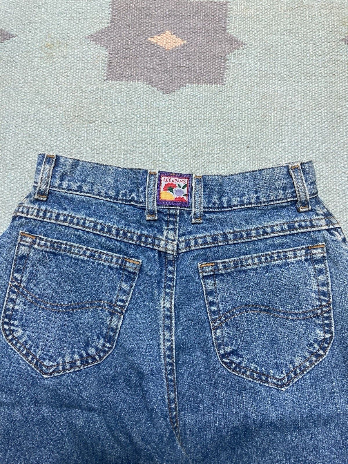 Vintage lee denim jeans straight leg Union USA women’s size 12 24x27 Size 24" / US 00 / IT 34 - 8 Thumbnail