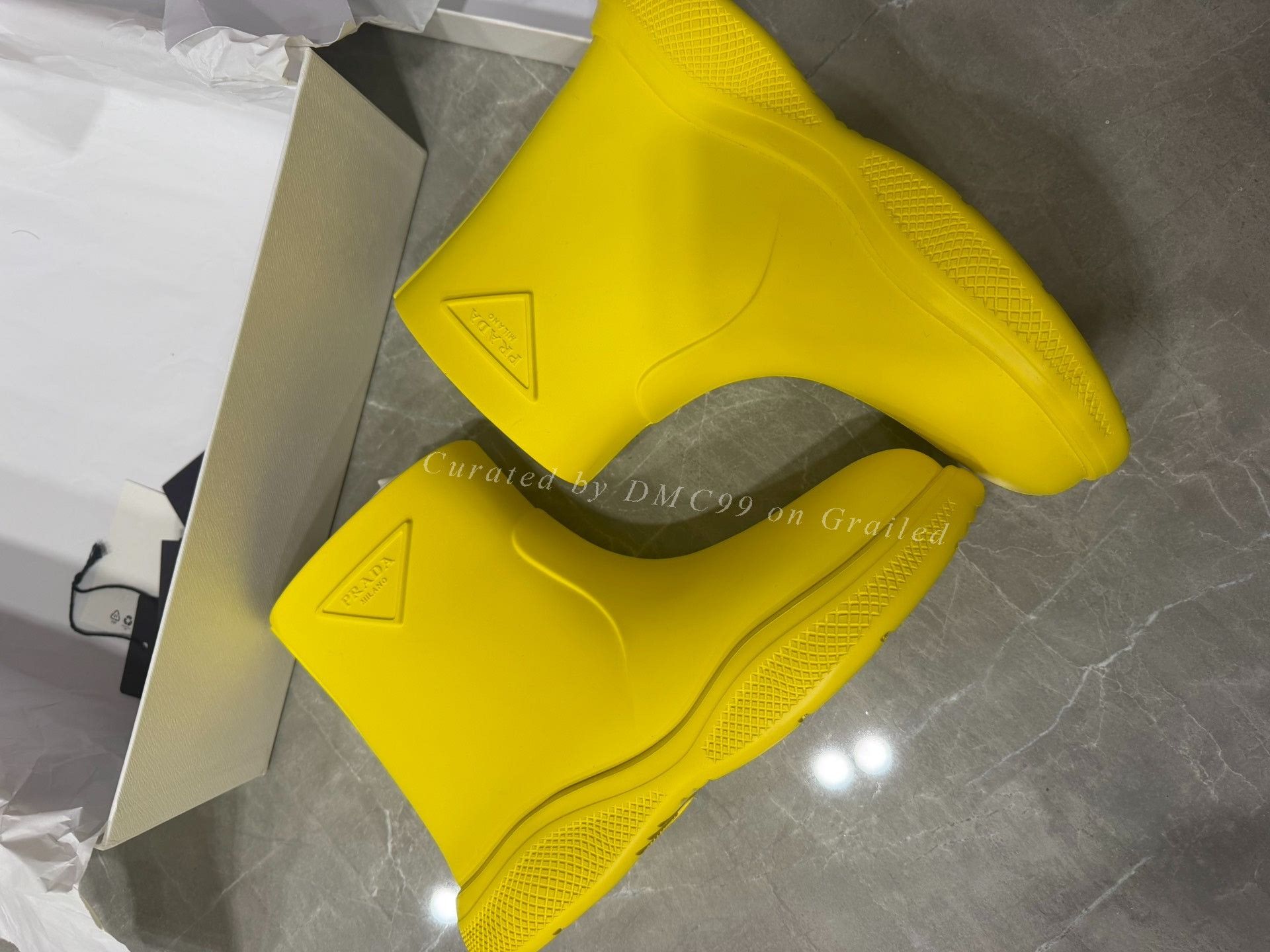Prada Prada Yellow Short Rain Boots Size US 7 / IT 37 - 1 Thumbnail