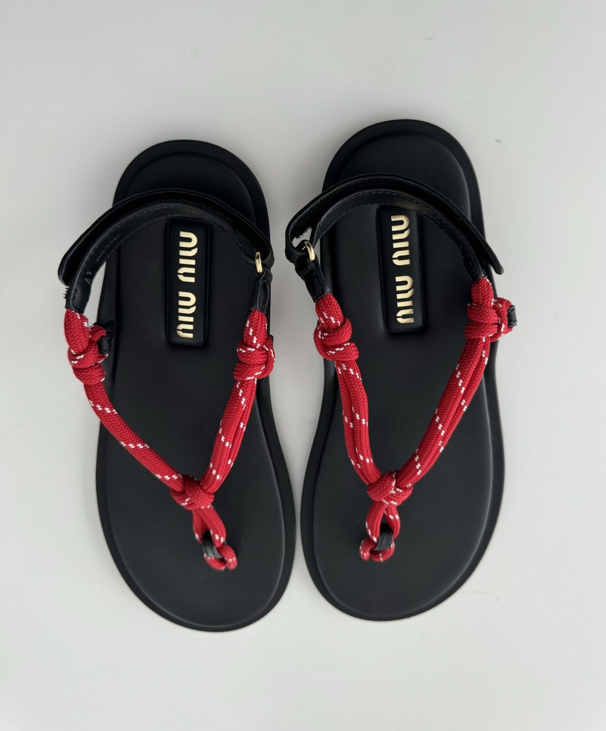 Miu Miu Miu Miu Riviere Cord & Leather Sandals Size US 11 / IT 41 - 7 Thumbnail