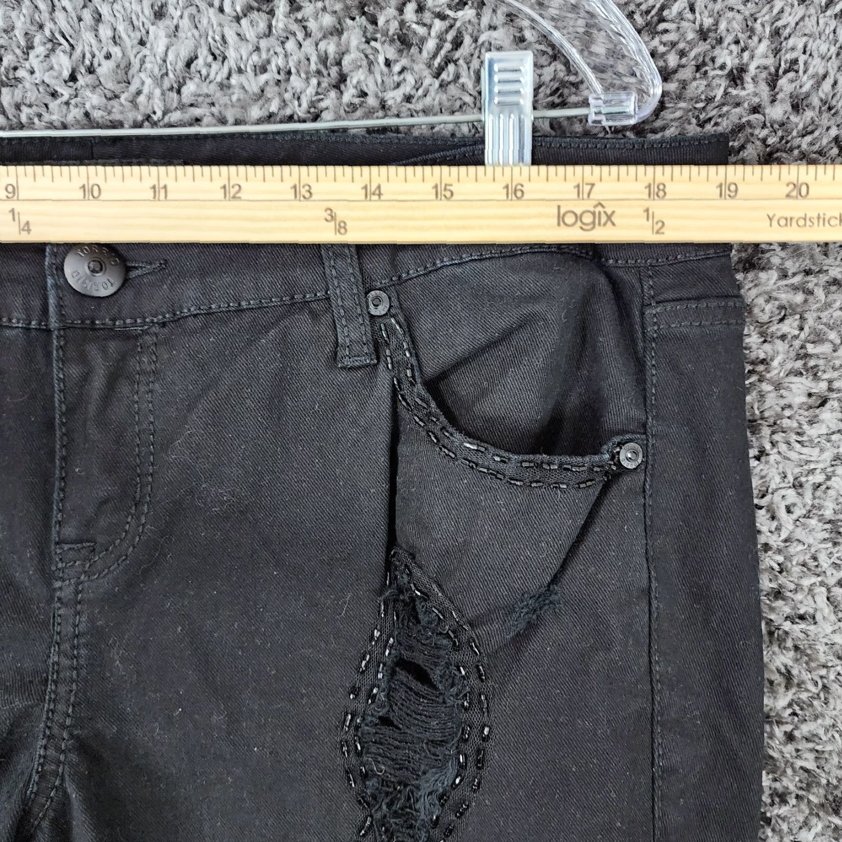 Torrid Torrid Premium Womens Distressed Skinny Black Jeans Size 14 Size 36" / US 14 / IT 50 - 4 Thumbnail