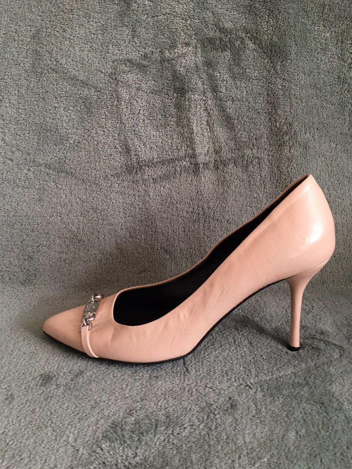 Gucci GUCCI Molaita Beige Leather Heels Pumps EU 37 Size US 7 / IT 37 - 7 Thumbnail