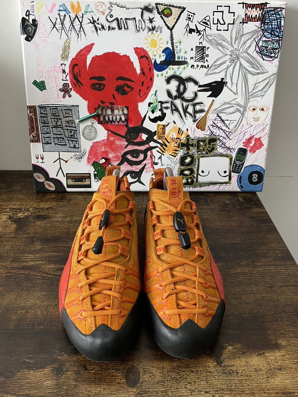 Puma Archive 00’s Puma Scrill Shoes Y2K Orange Japanese Style Size US 9 / IT 39 - 4 Thumbnail