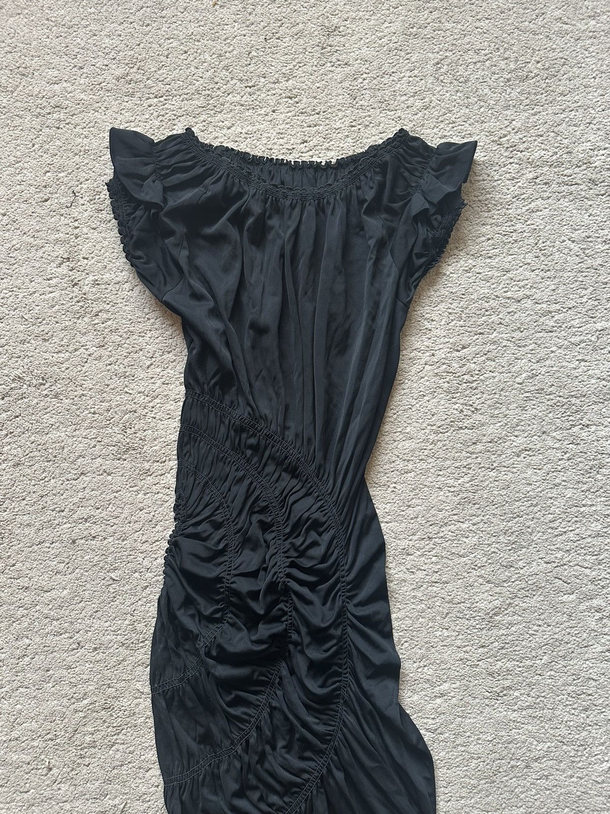 Jean Paul Gaultier 1990s Jean Paul Gaultier Spiral Ruching Dress Size S / US 4 / IT 40 - 17 Thumbnail
