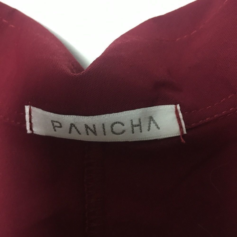 Other Panicha Wine Red Loose Fit Blouse with Tie Sleeves | One Siz Size ONE SIZE - 4 Thumbnail