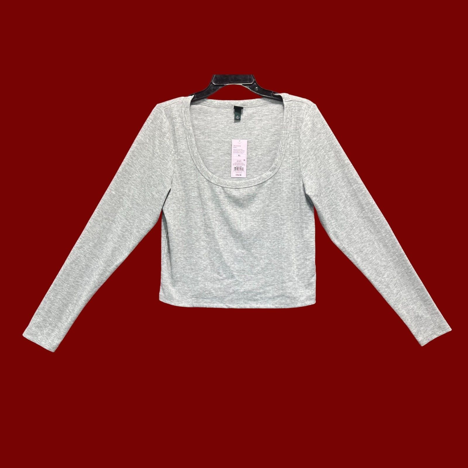 Other Wild Fable - Women's Long Sleeve T-Shirt - Grey - Extra Larg Size XL / US 12-14 / IT 48-50 - 1 Thumbnail