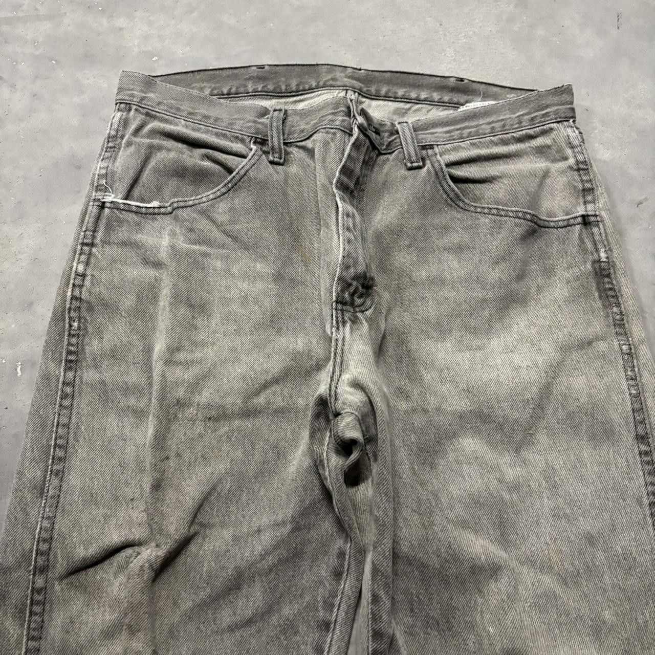 Japanese Brand × Vintage Crazy Vintage Y2K/2000s Grunge Faded Grey Skater Denim Jeans! Size US 33 - 5 Thumbnail