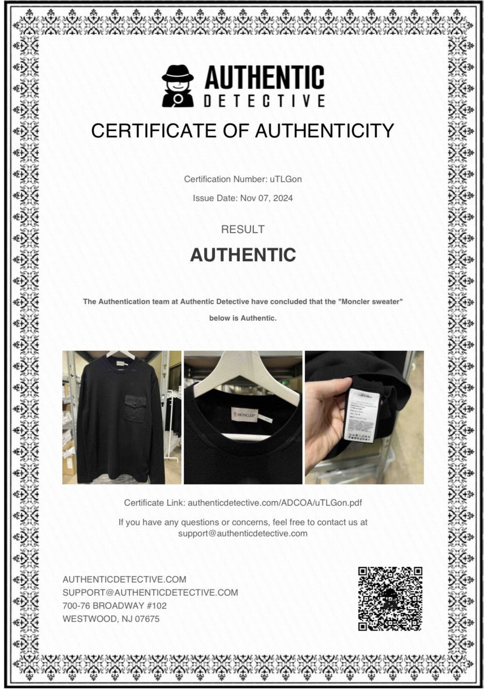Moncler Moncler Logo Embossed Pocket Sweatshirt NEW 790$ Size US XL / EU 56 / 4 - 8 Thumbnail