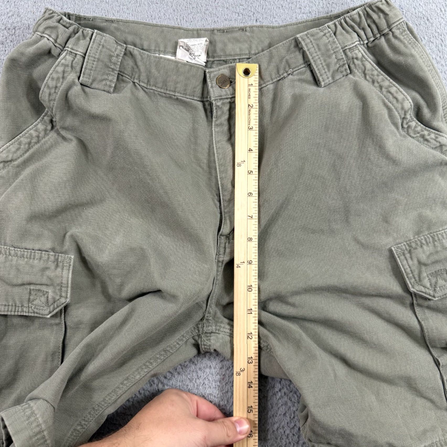 Carhartt VINTAGE Carhartt Cargo Shorts Men Regular Size 36 Green 9in Inseam 10-12in Rise Workwear Baggy Pockets Size US 34 / EU 50 - 4 Thumbnail