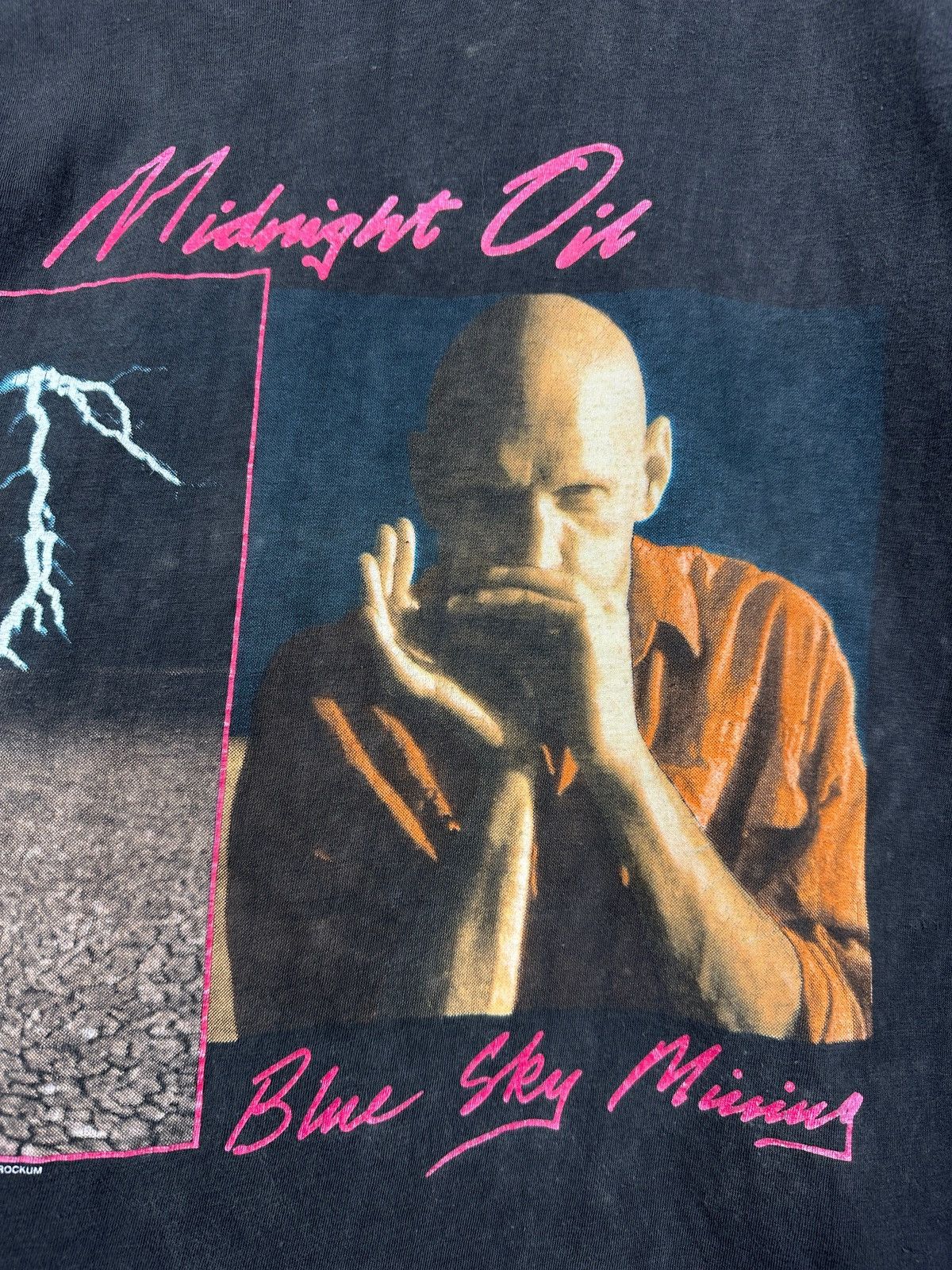Band Tees 1990 Vintage Midnight Oil Blue Sky Mining Tour Shirt Size US M / EU 48-50 / 2 - 10 Thumbnail