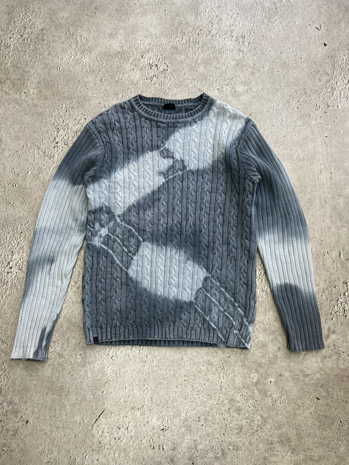 Diesel Vintage Y2K 00s Diesel Distressed Punk Sweater striped knit