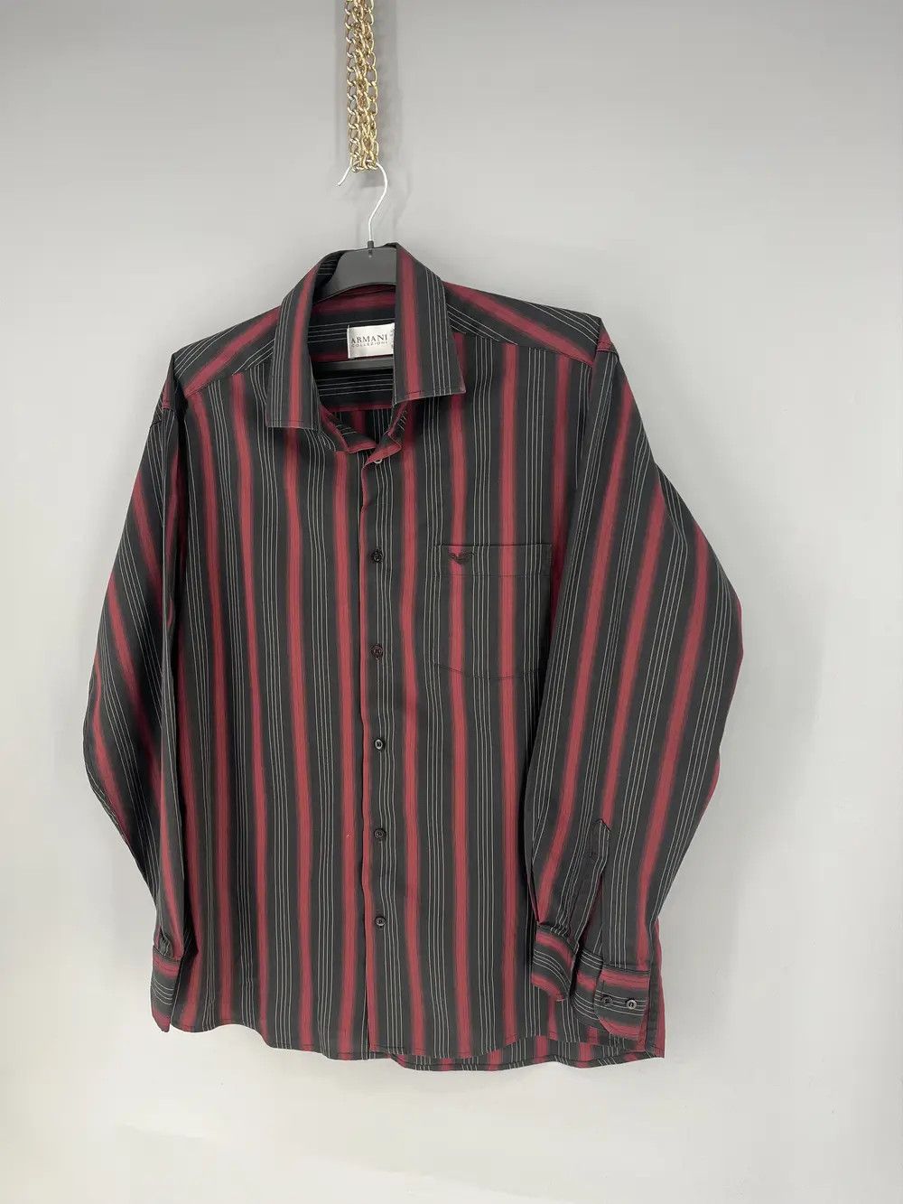 Armani Vintage Striped Shirt Armani Collezioni Size XL Rare Size US M / EU 48-50 / 2 - 3 Thumbnail