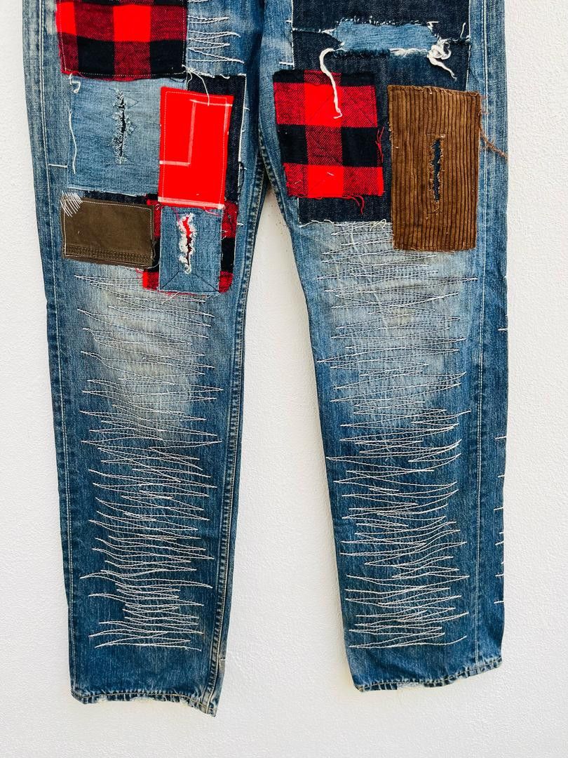 Japanese Brand × Vintage Vintage Levis Patchwork Japanese Designer Fashion Style Size US 33 - 4 Thumbnail