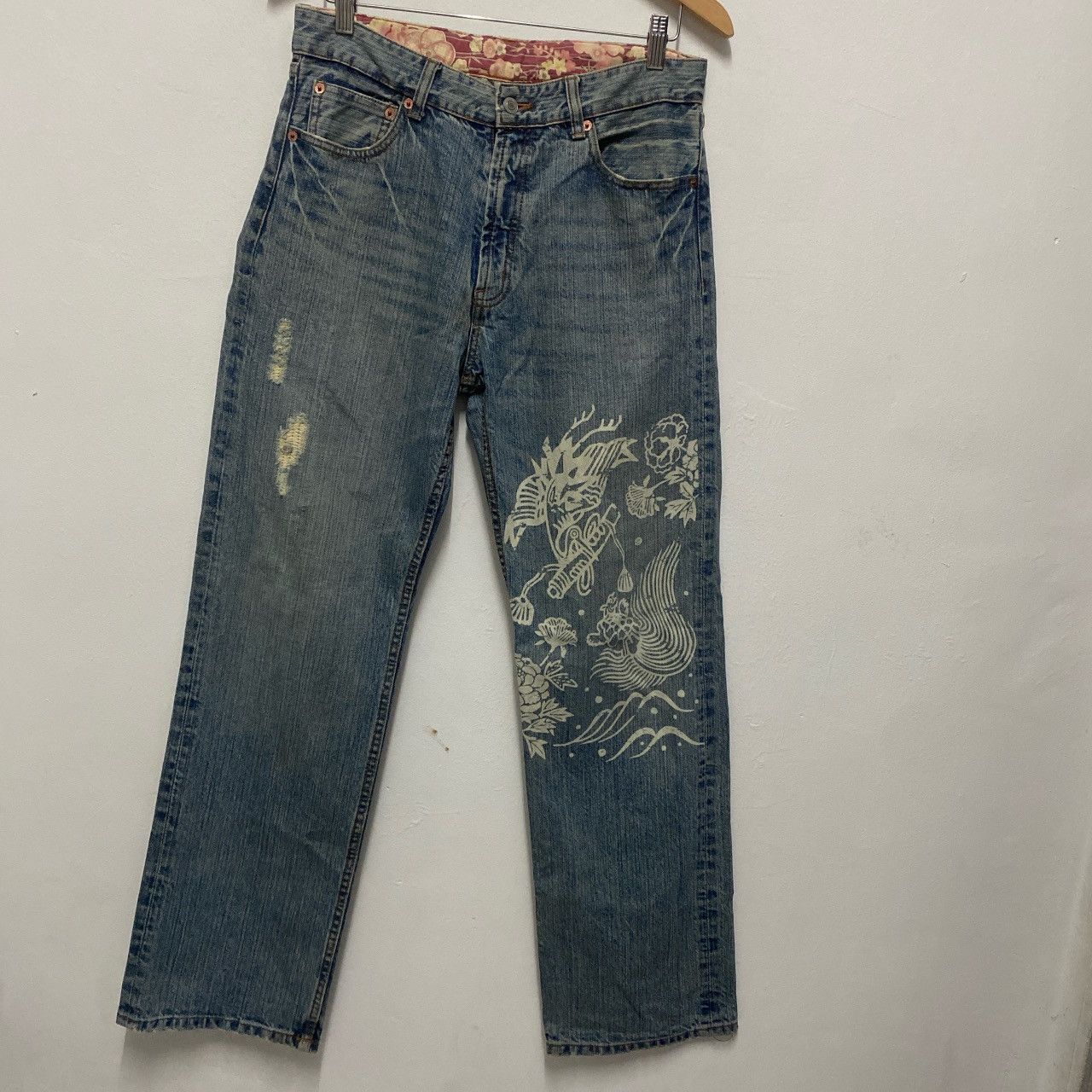 image of Designer Japanesebrand Painter Jeans Dragon in Blue, Men's (Size 32)