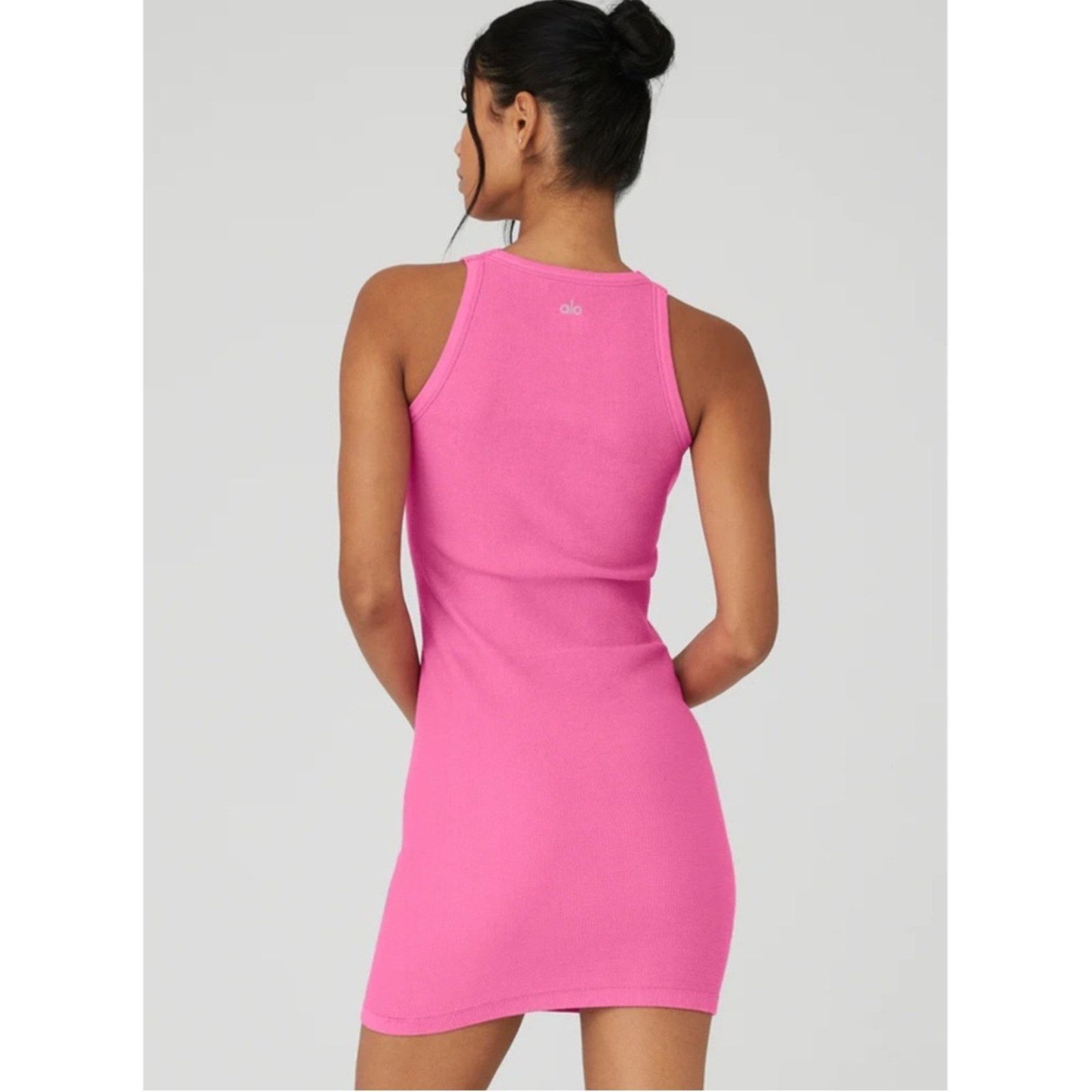 Alo Yoga Alo Seamless Ribbed Warm Night Mini Magic Dress Un Paradise Size L / US 10 / IT 46 - 3 Thumbnail