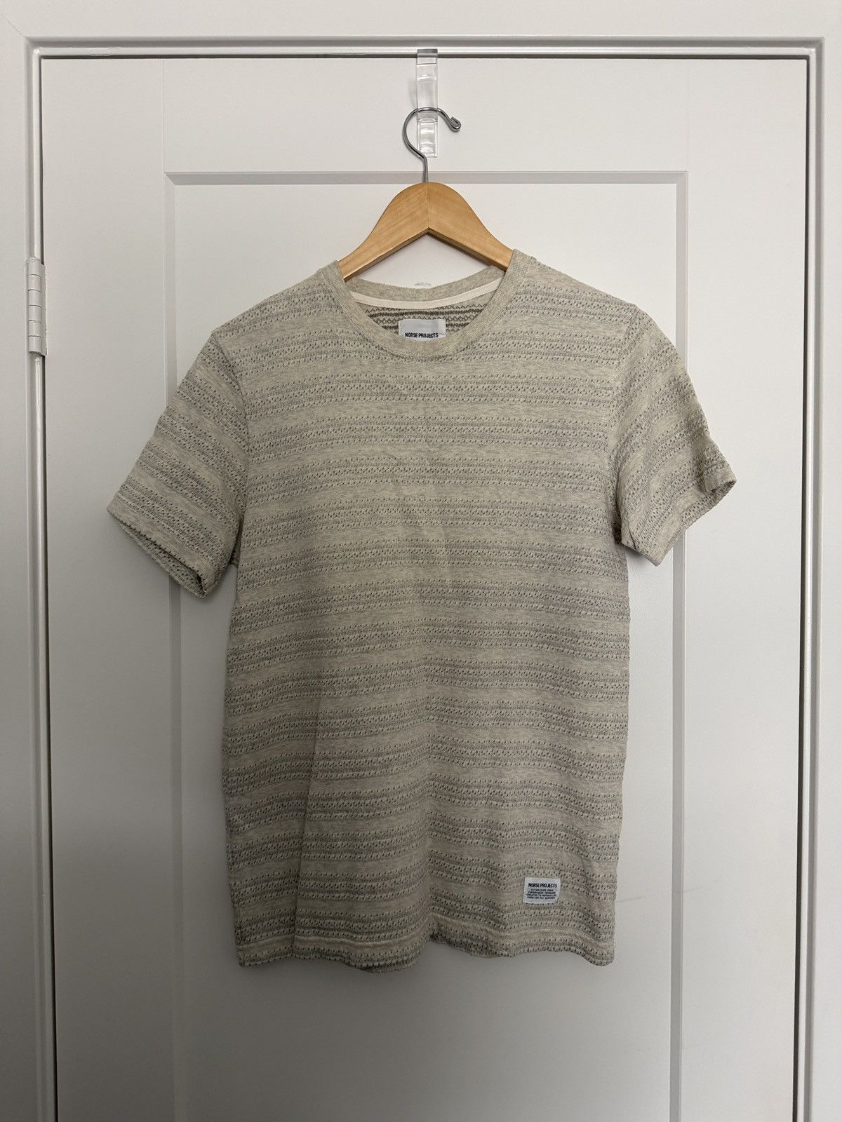 Norse Projects Norse Projects Niels Indigo Texture Stripe T Shirt Size US S / EU 44-46 / 1 - 1 Thumbnail