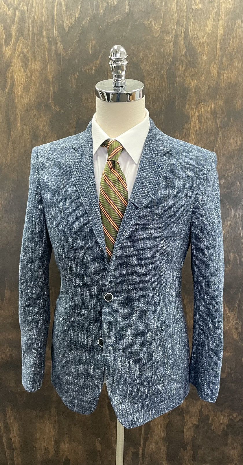 John Varvatos Textured Tweed Buckingham Jacket Size 38R - 1 Thumbnail