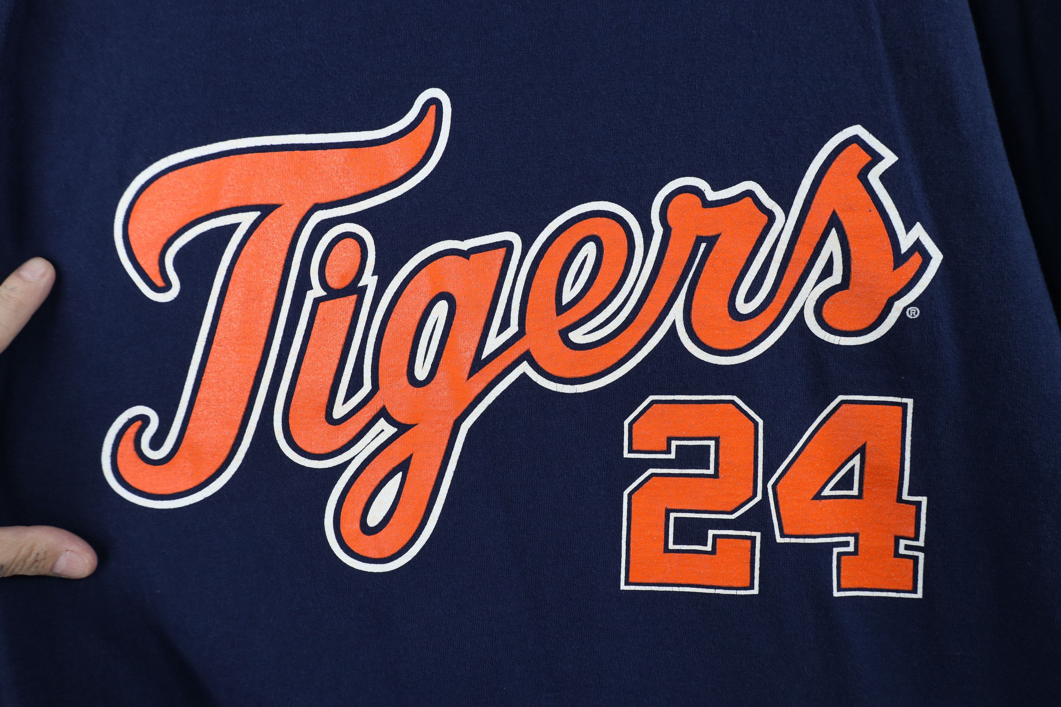 Vintage Vintage Detroit Tigers Baseball Jersey T-Shirt Blue #24 Size US XL / EU 56 / 4 - 4 Thumbnail