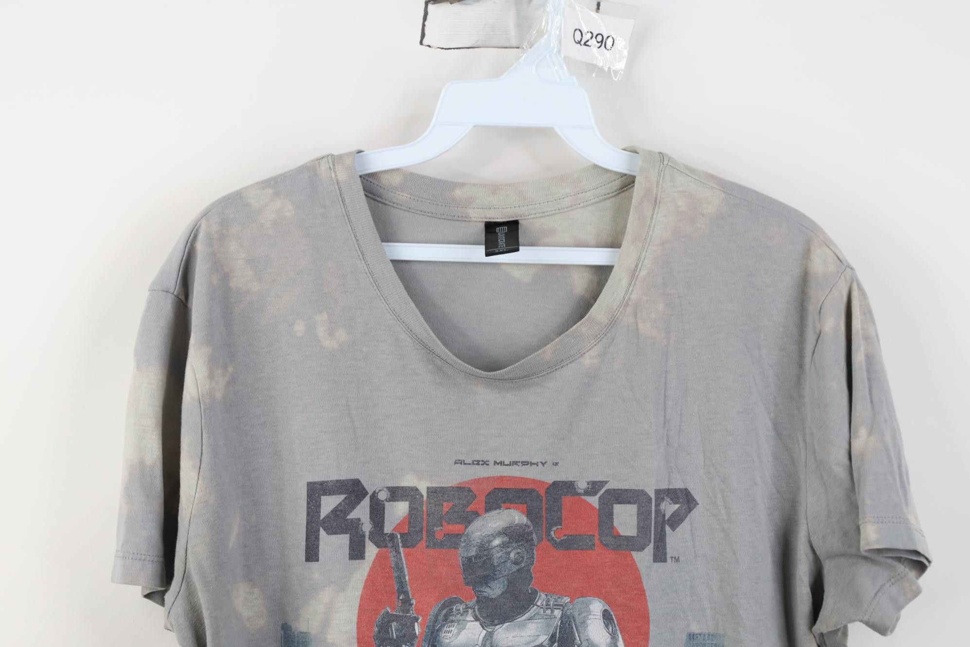 Vintage Retro Y2K RoboCop Movie Short Sleeve T-Shirt Gray Knit Size 3XL / US 20-22 - 2 Thumbnail