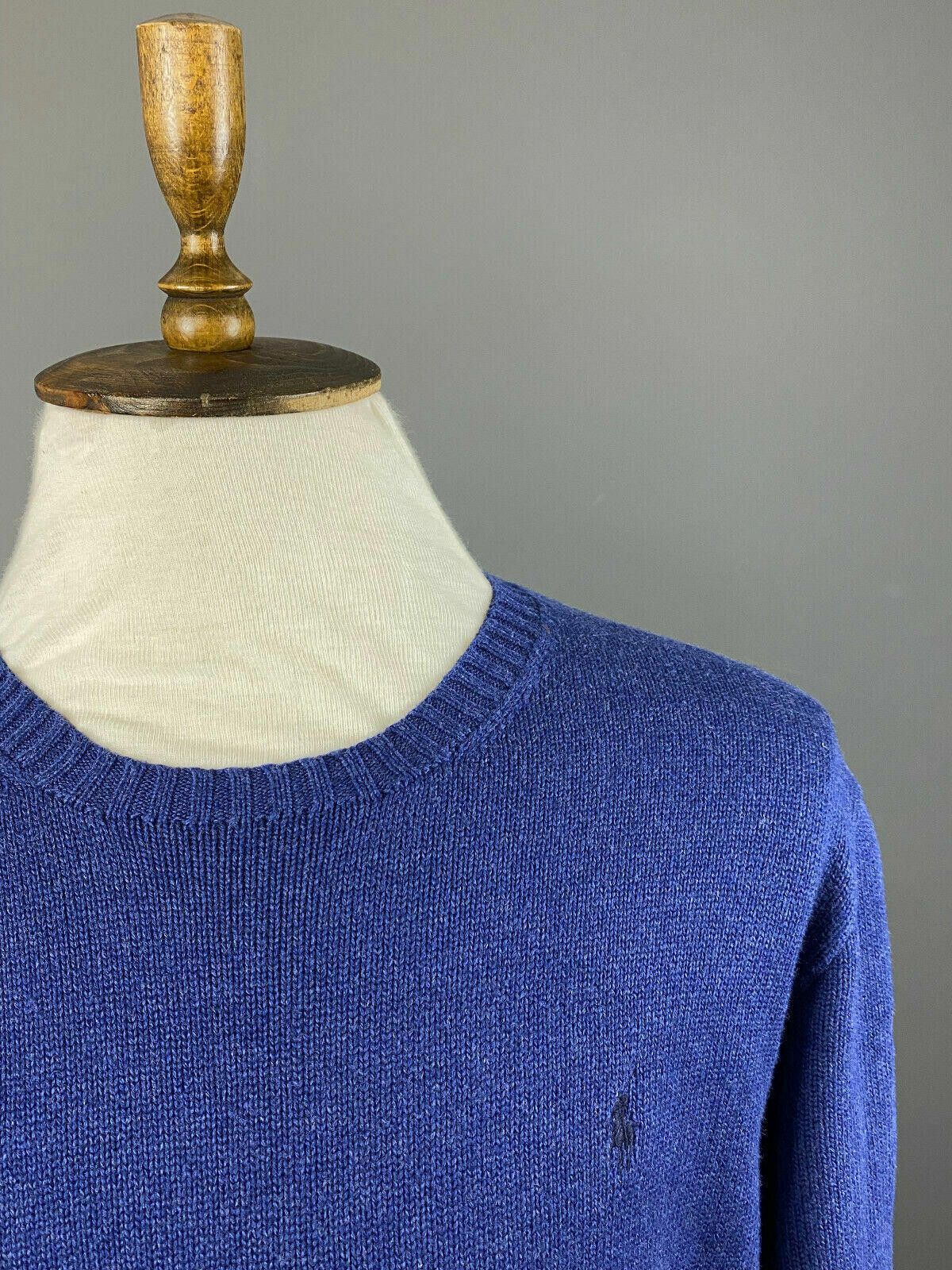 Polo Ralph Lauren Men Polo Ralph Lauren Blue Crew Neck Knit Sweater Size XL Size US XL / EU 56 / 4 - 4 Thumbnail