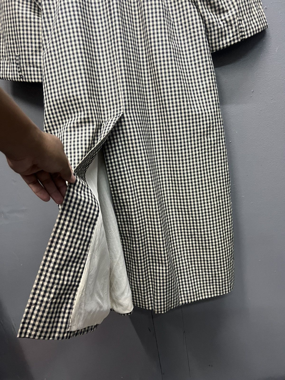 Calvin Klein Calvin Klein Plaid Long Coat Size S / US 4 / IT 40 - 5 Thumbnail