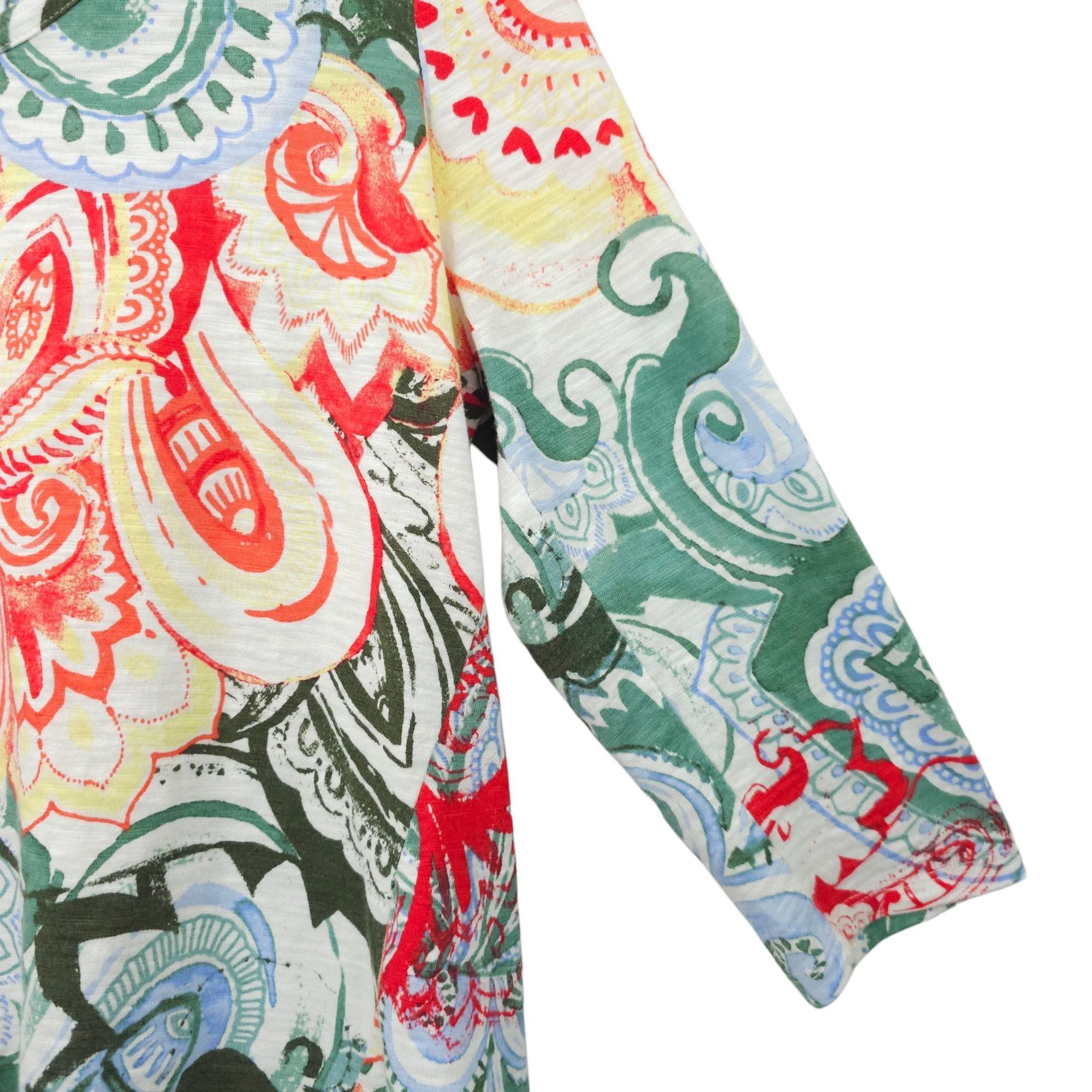 Chicos Chicos Floral Print Paisley Boho Top Womens 1 US M 3/4 Sleev Size M / US 6-8 / IT 42-44 - 15 Thumbnail