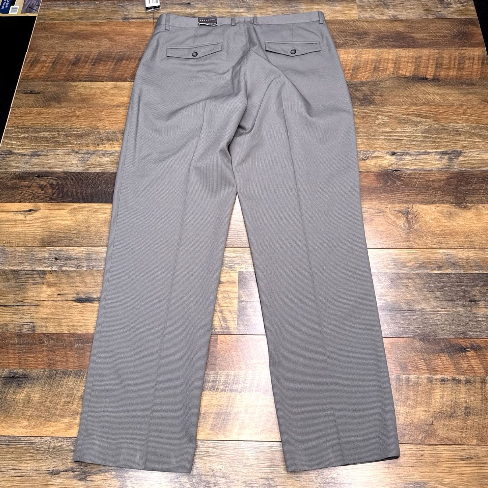 Sean John Sean John Dress Pants Mens 34x32 Gray Striped Flat Front Regular Waist 34 Inseam 32 Workwear Formal New Size US 34 / EU 50 - 3 Thumbnail