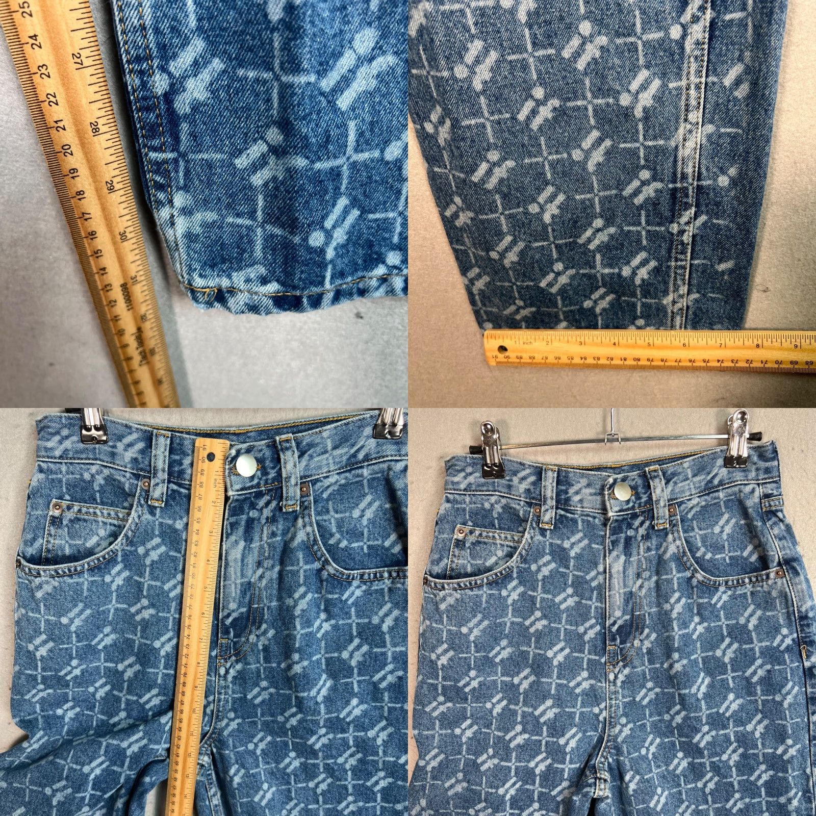 Vintage VINTAGE Iets Frans Women's High-Waisted Straight Leg Denim Jeans Size 26 Blue Cotton 80s 90s Fashion Size 26" / US 2 / IT 38 - 8 Thumbnail