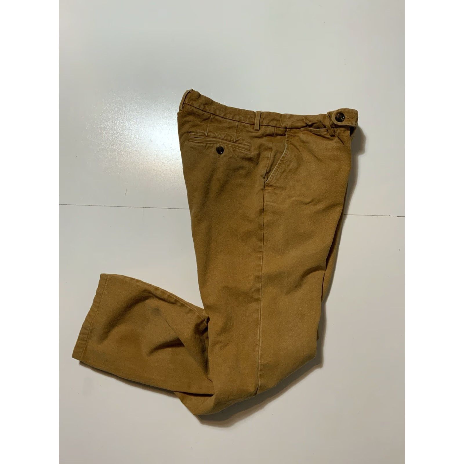 Vintage Spier & Mackay Slim Fit Premium Cotton Canvas Chino Khaki Pants Sz. 34 Men Regular 34 Khaki Chino Pants Slim Fit Cotton Canvas Inseam 30 Mens Size US 34 / EU 50 - 2 Thumbnail