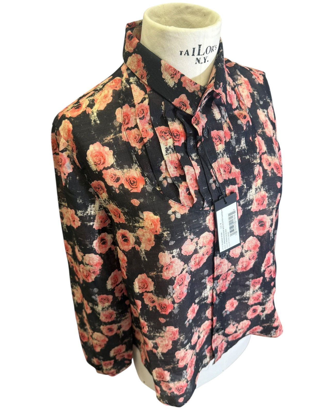 R13 R13 Shrunken Blouse With Pleated Tuxedo Front Size M / US 6-8 / IT 42-44 - 3 Thumbnail