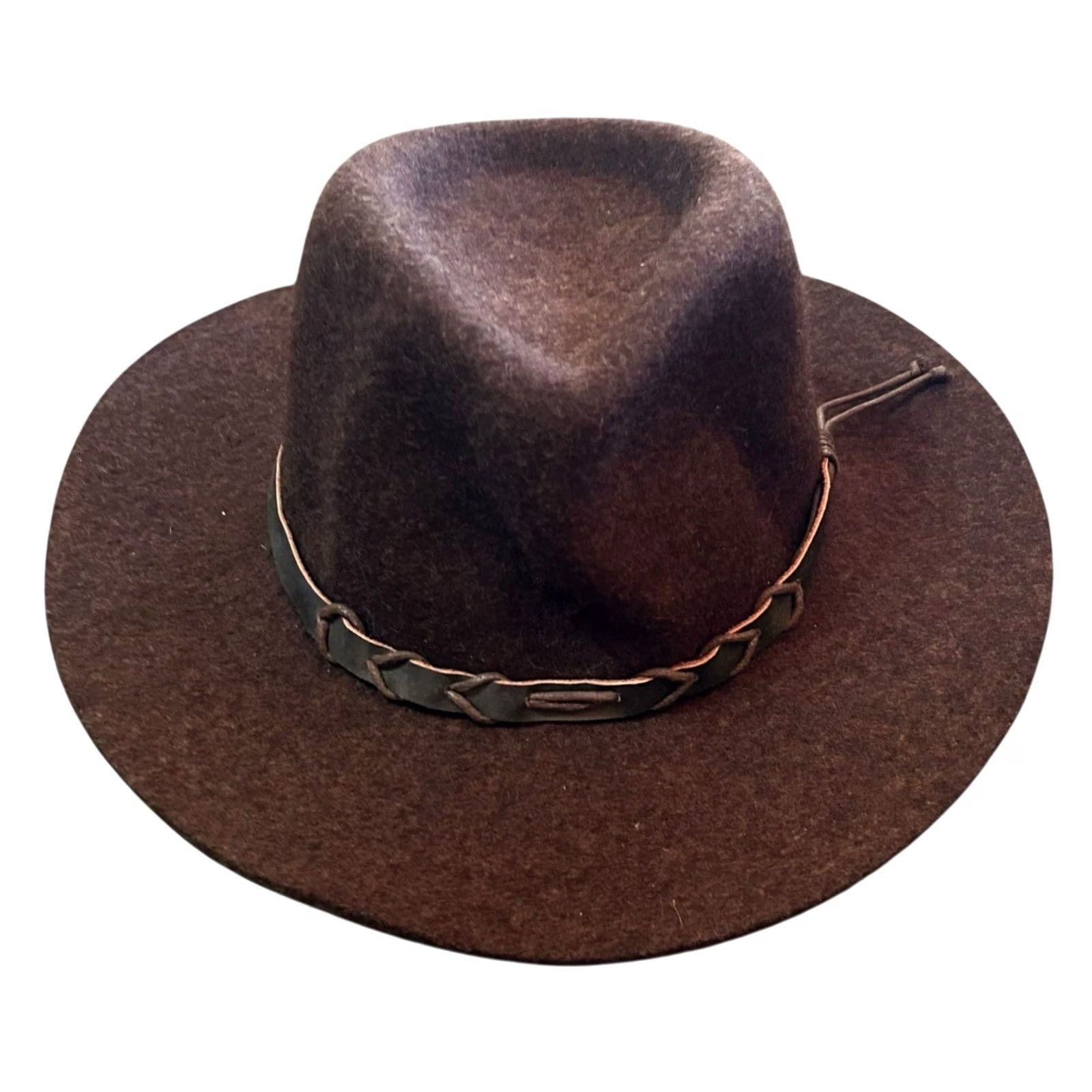 Eddie Bauer VINTAGE Eddie Bauer Lite Felt 100% Wool Fedora Hat Brown Leather Band Small/Medium Size ONE SIZE - 2 Thumbnail