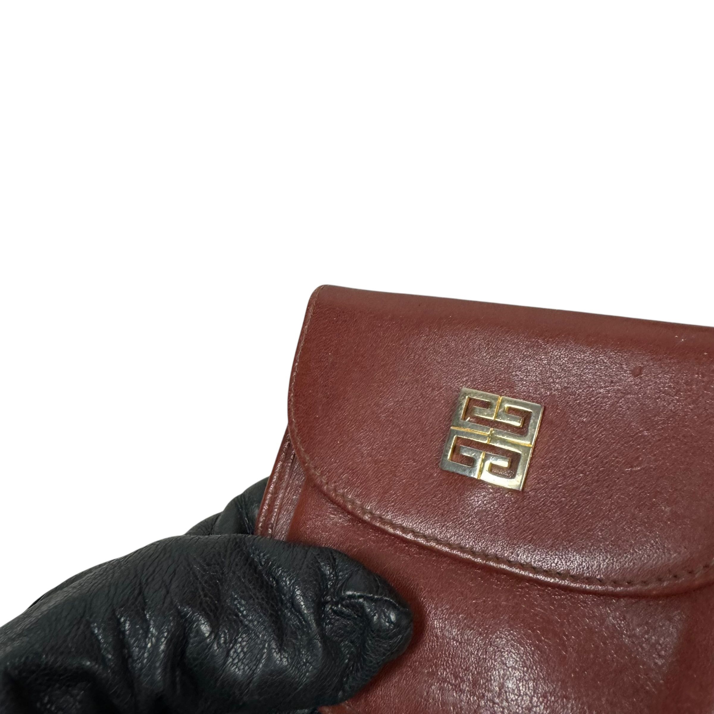 Givenchy × Vintage Givenchy Women's Brown Leather Snap Button Coin Purse Wallet Size ONE SIZE - 3 Thumbnail