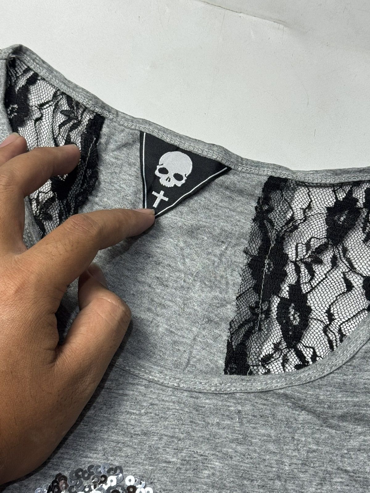 KMRii GOTHIC PUNK STYLED SKULL ENGLAND CROSSES Size US S / EU 44-46 / 1 - 7 Thumbnail