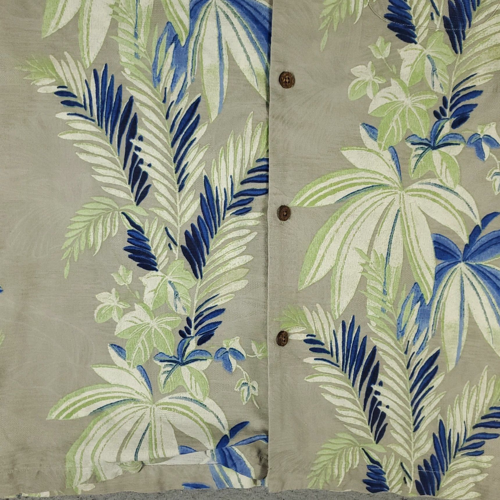 Tommy Bahama Tommy Bahama Shirt Mens 2XL Blue Green Silk Hawaiian Button Up Short Sleeve Size US XXL / EU 58 / 5 - 3 Thumbnail