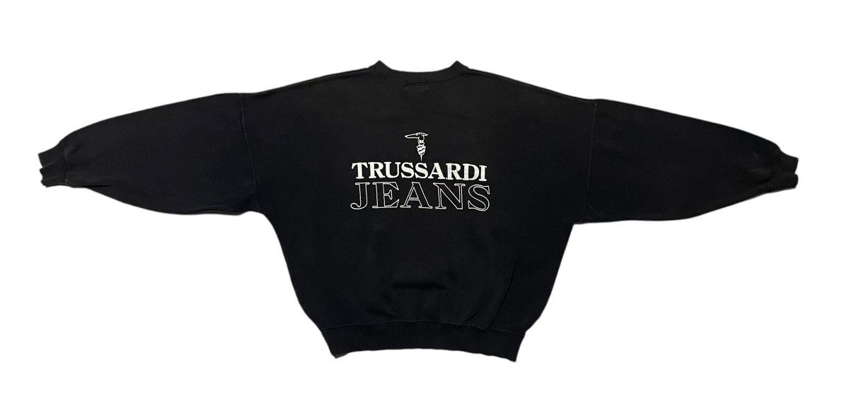 Trussardi × Vintage Trussardi Jeans Baggy Sweatshirt Size US M / EU 48-50 / 2 - 2 Thumbnail