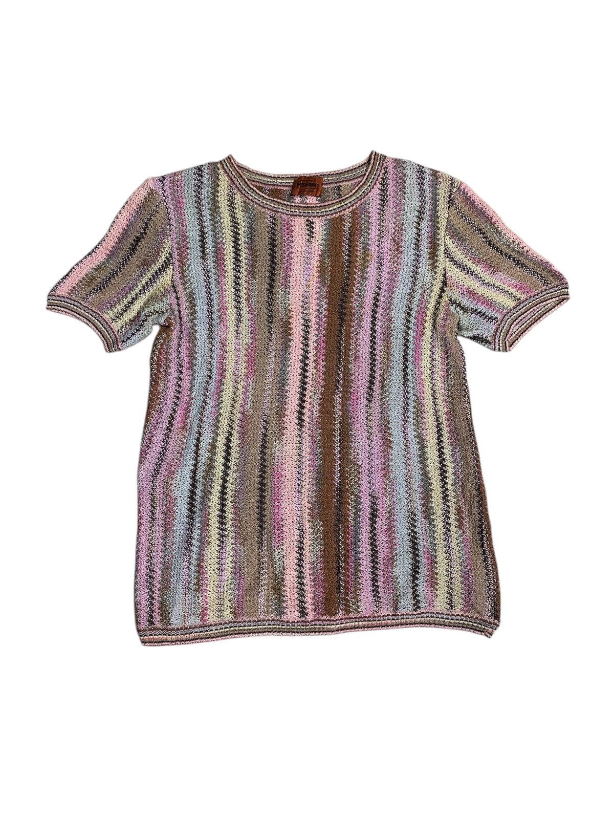 Designer × Missoni Vtg Missoni Knit Tshirt Size M / US 6-8 / IT 42-44 - 1 Thumbnail