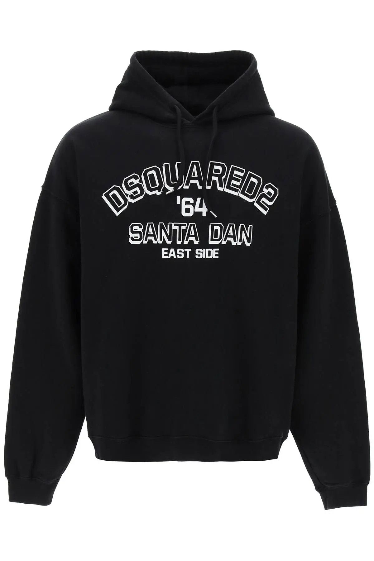 image of Dsquared2 O1S22I1N0124 Logo Print Hoodie In Black, Men's (Size XL)