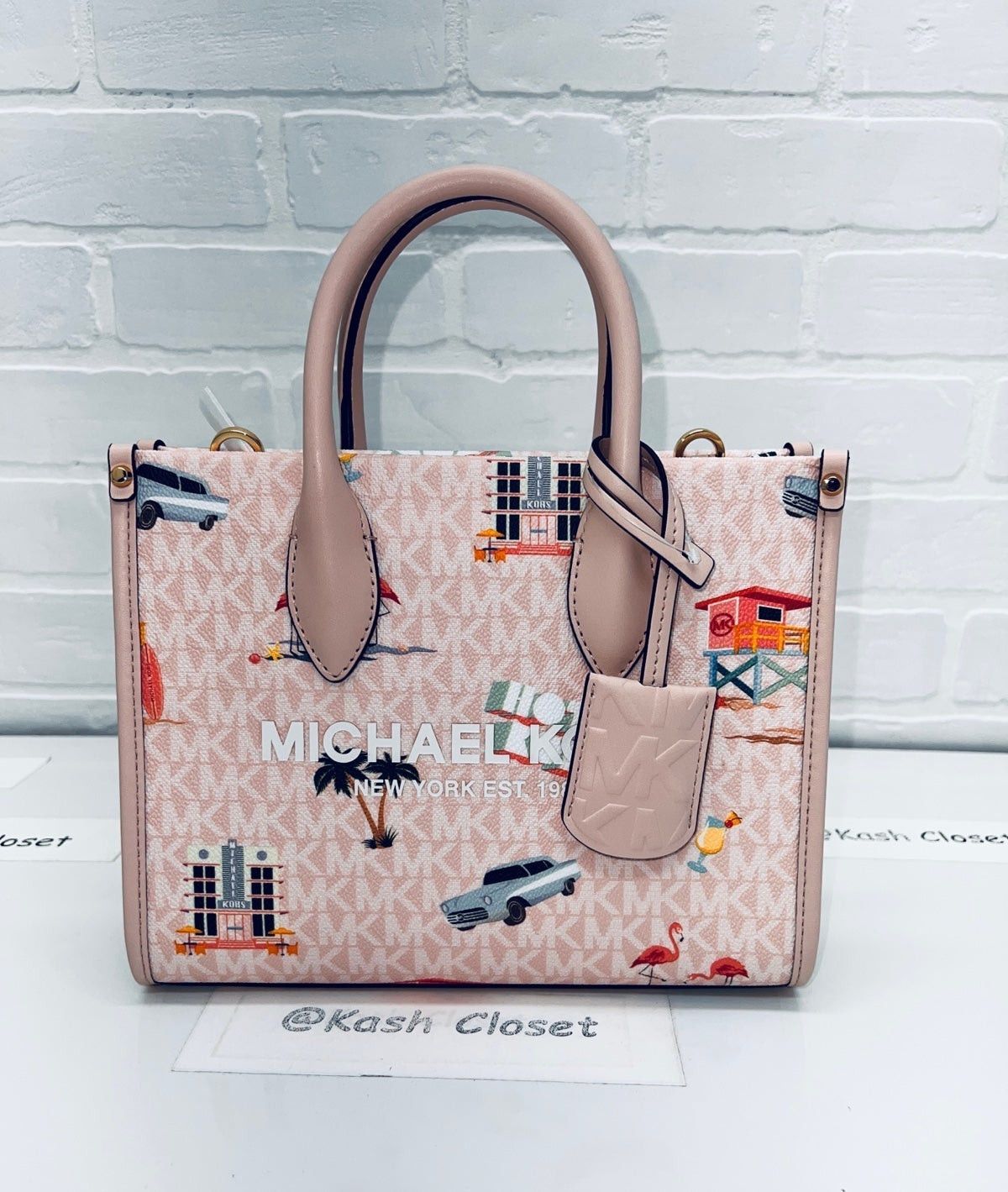 Michael Kors Mirella Tote Small Shopper Top Zip bag Crossbo
