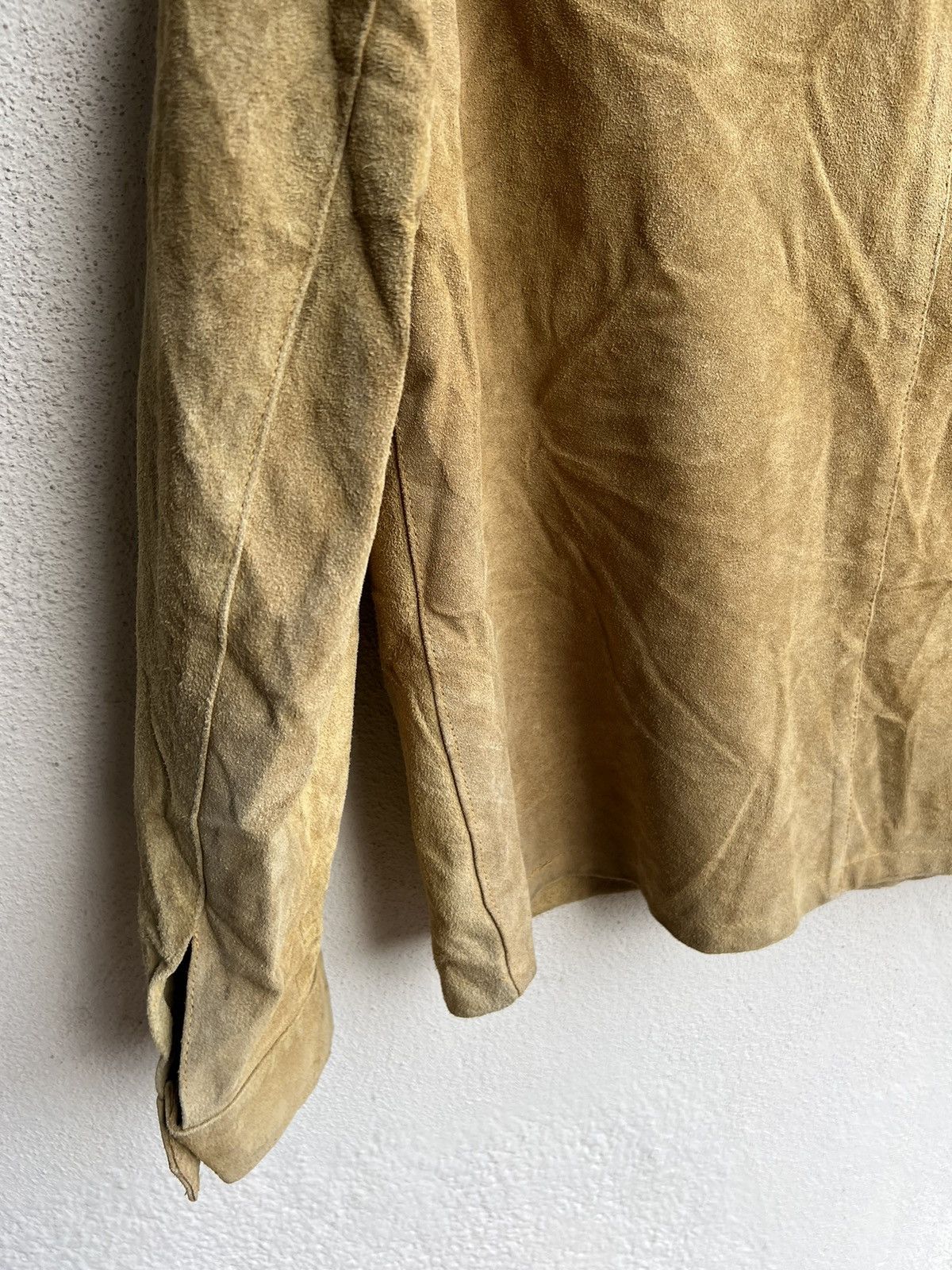 Leather RARE! Vintage Vent Couvert Paris Patina Suede Leather Shirt Size US M / EU 48-50 / 2 - 20 Thumbnail