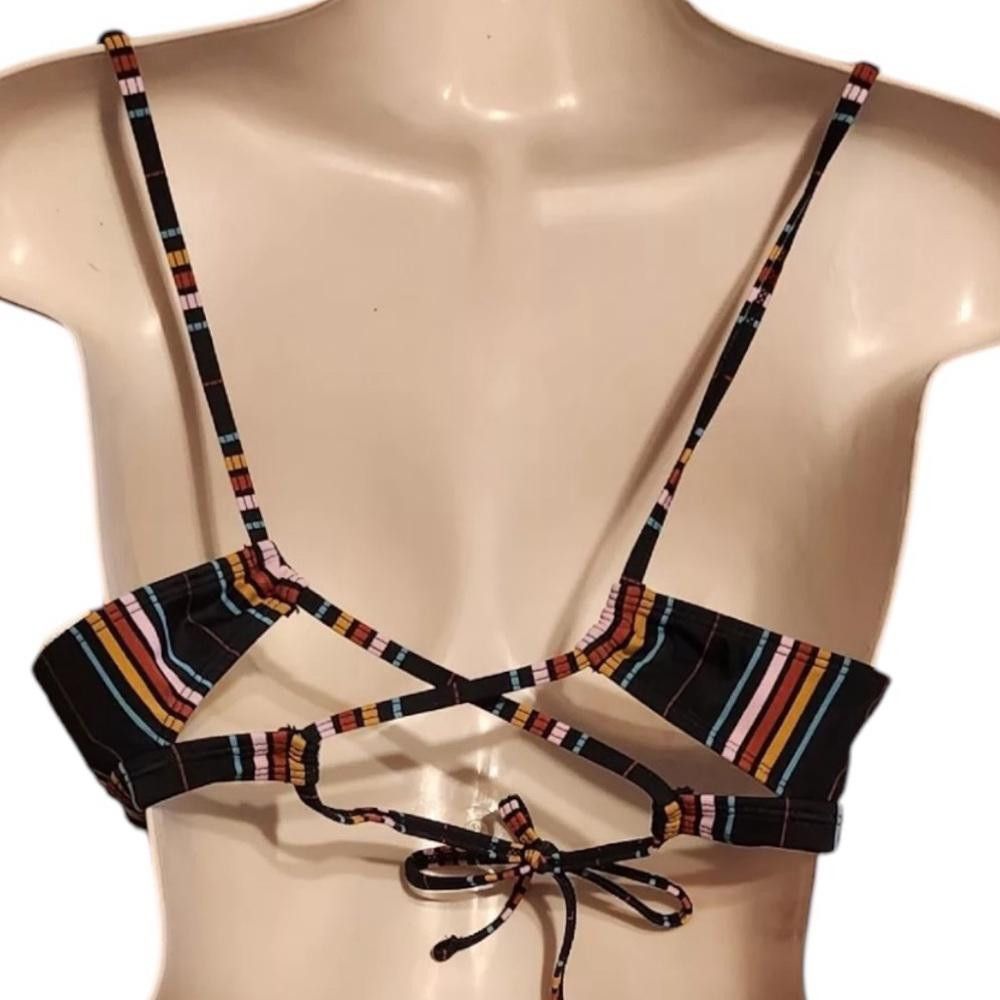 Designer BNWT Forever 21 Women's Multicoloured Striped Bikini Bra Size ONE SIZE - 3 Thumbnail