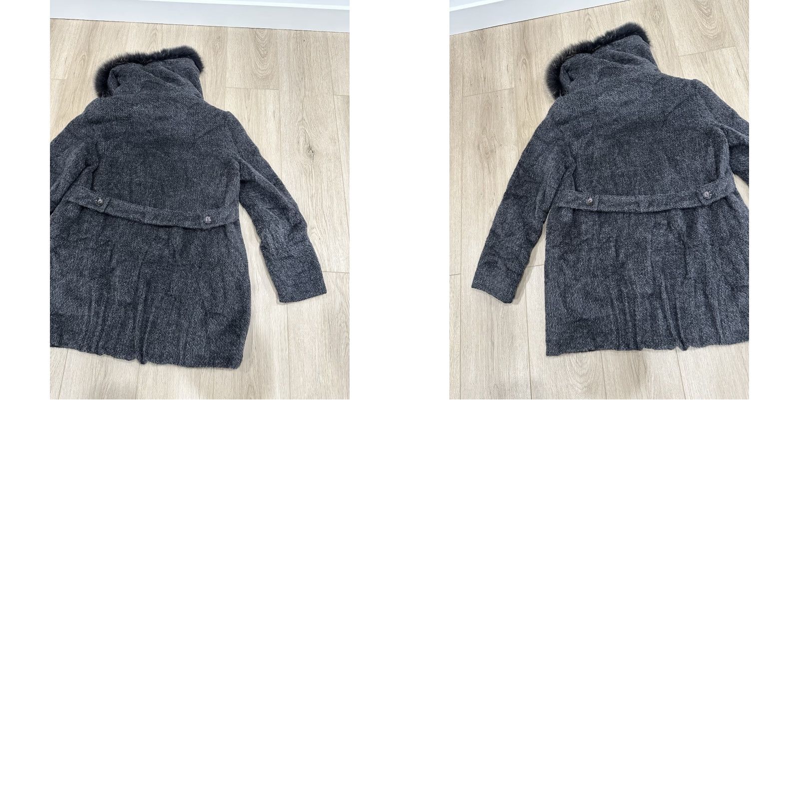Vintage VINTAGE Alpaca Jacket Made In Canada With Real Fox Fur Trim Gray M Medium Women Jacket Fox Size M / US 6-8 / IT 42-44 - 10 Thumbnail